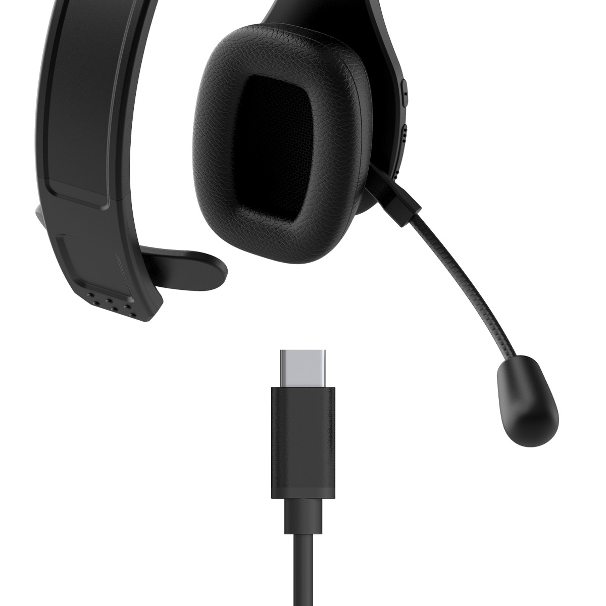 Speedlink Cuffie SONA Bluetooth - Cuffie mono con microfono e soppressione del rumore, collegamento wireless o cavo USB, nere