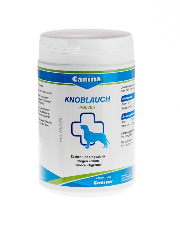 Canina Knoblauch Polvere 700g - Integratore Alimentare per Cani e Gatti con Aglio, Previene Disturbi della Vecchiaia e Repelle Zecche e Parassiti