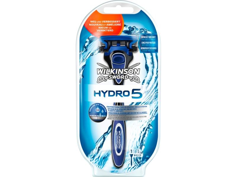 Wilkinson Sword Hydro 5 Rasoio - 5 Lame Ultra Glide con Micro Cuscini Protettivi e Sistema di Lubrificazione