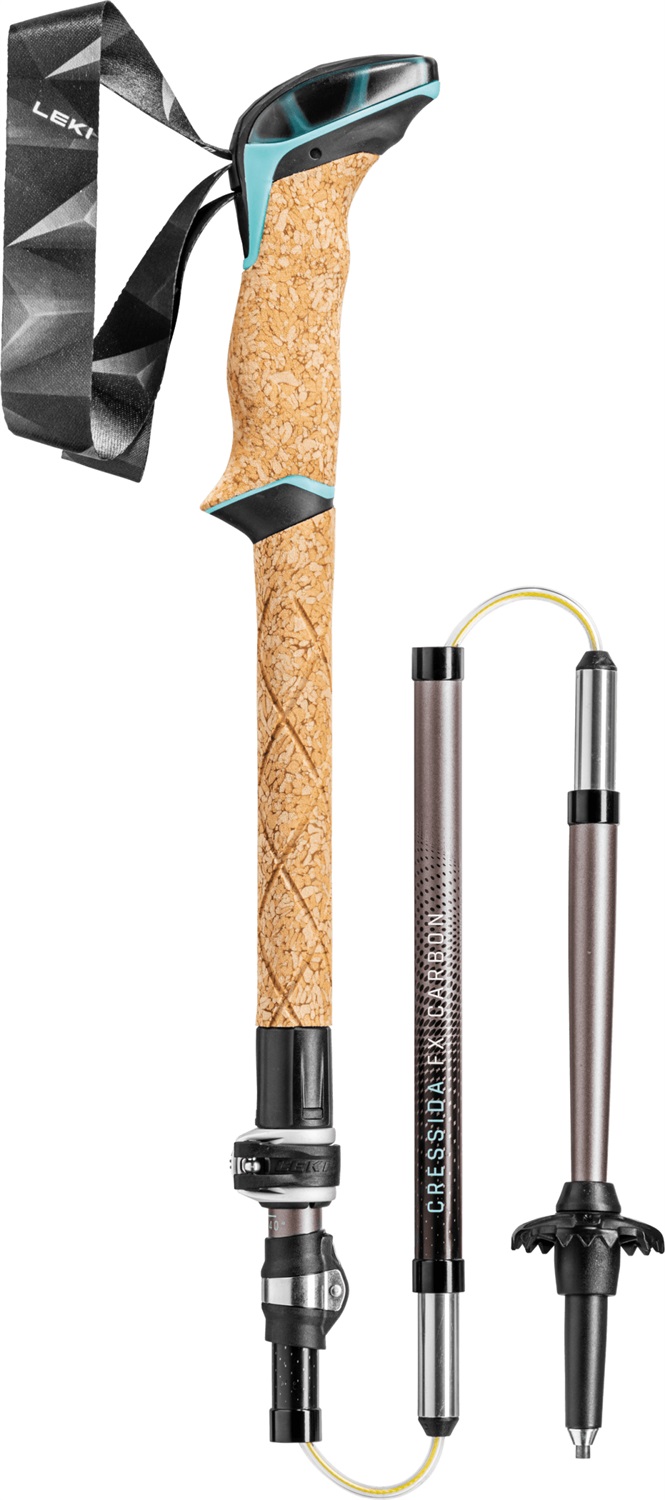 LEKI Cressida FX Carbon Bastoncini da Trekking Pieghevoli in Carbonio 100-120cm con Impugnatura Aergon Air Compact