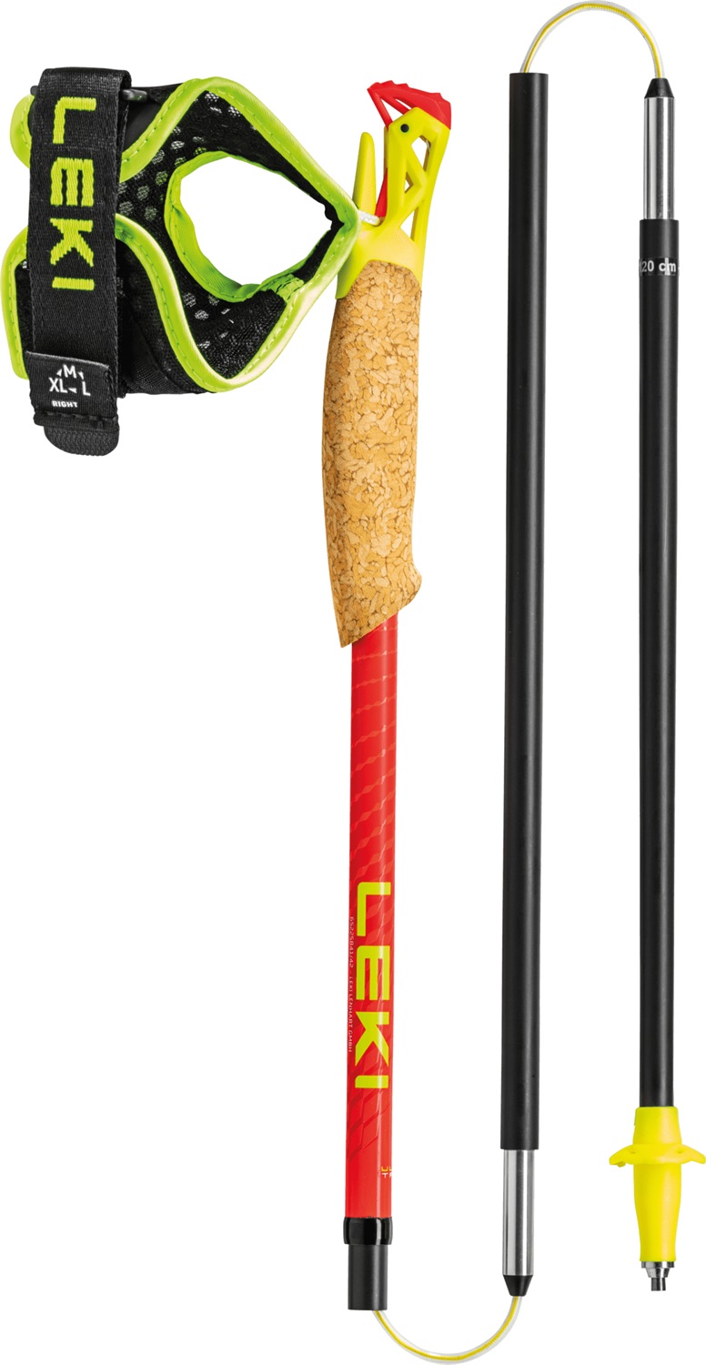 LEKI Ultratrail FX.One Superlite Bastoni da Trail Running Pieghevoli - Leggeri, con Sistema Trail Shark, Disponibili in Taglie 105-130 cm e Colori Rosso e Rosa