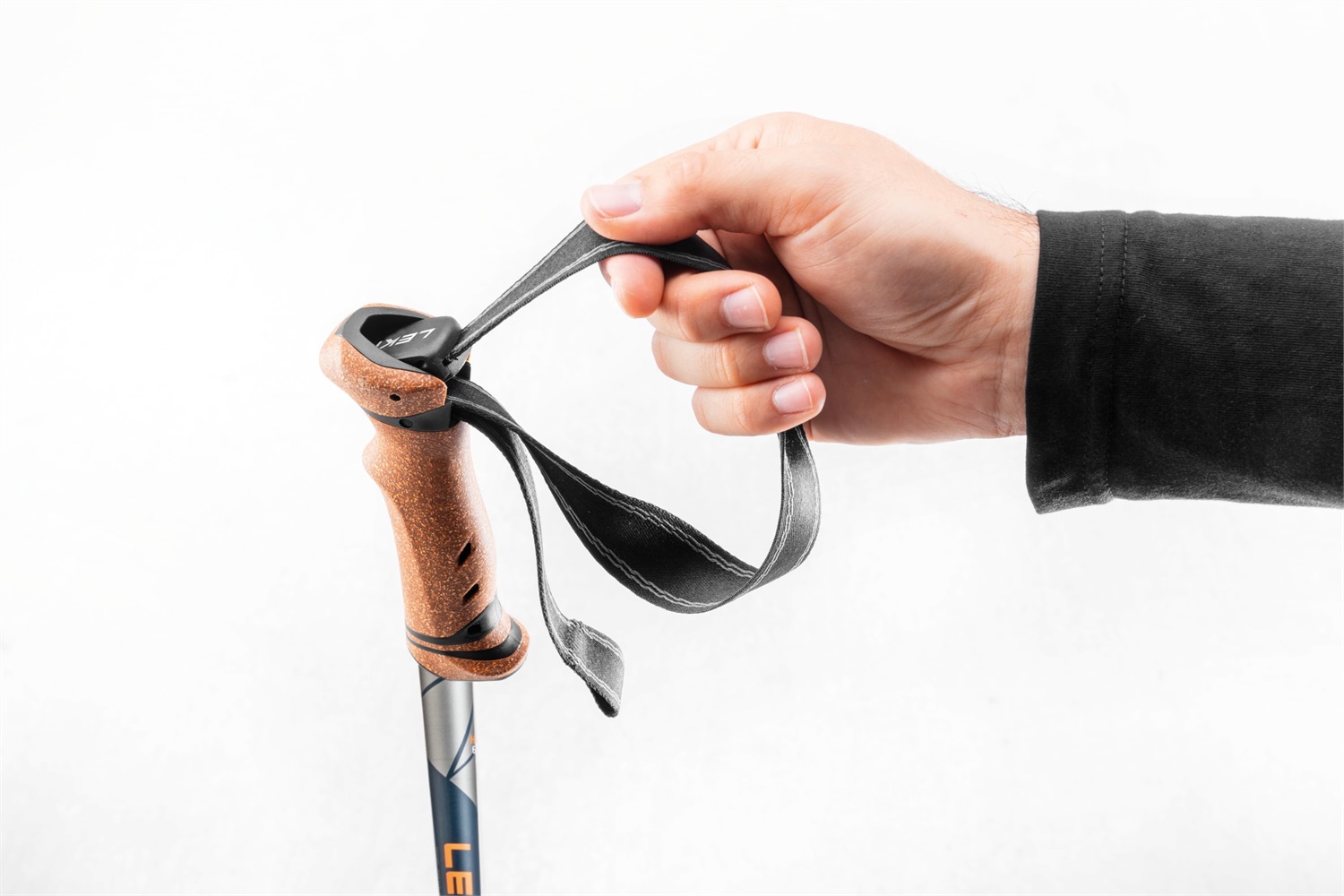 LEKI Legacy Lite Bastoncino da Trekking Unisex Telescopico in Alluminio con Impugnatura Anatomica EVOCON