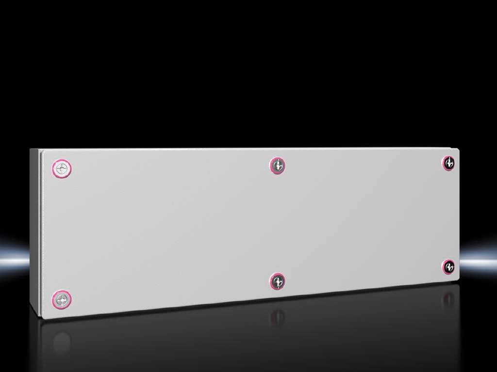 Rittal KX 1506.000 - Alloggiamento da parete in lamiera d'acciaio 600x200x120 mm, colore grigio chiaro