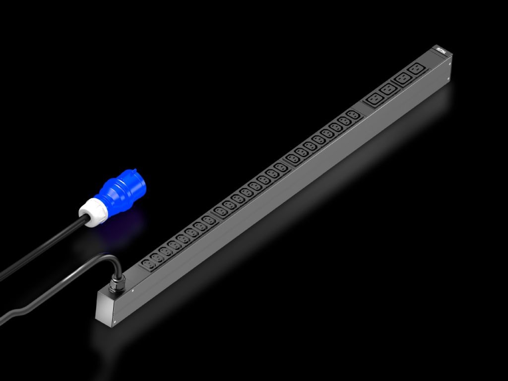 Rittal 7979.115 PDU 28 Prese AC, 16A, 1P, CEE 24XC13 4XC19, Nero, Alluminio e Plastica