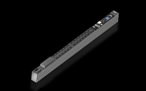 Rittal 7979.417 - Unità di Distribuzione dell'Energia PDU Gestita con 13 Prese AC Grigio e Cavo da 3 m