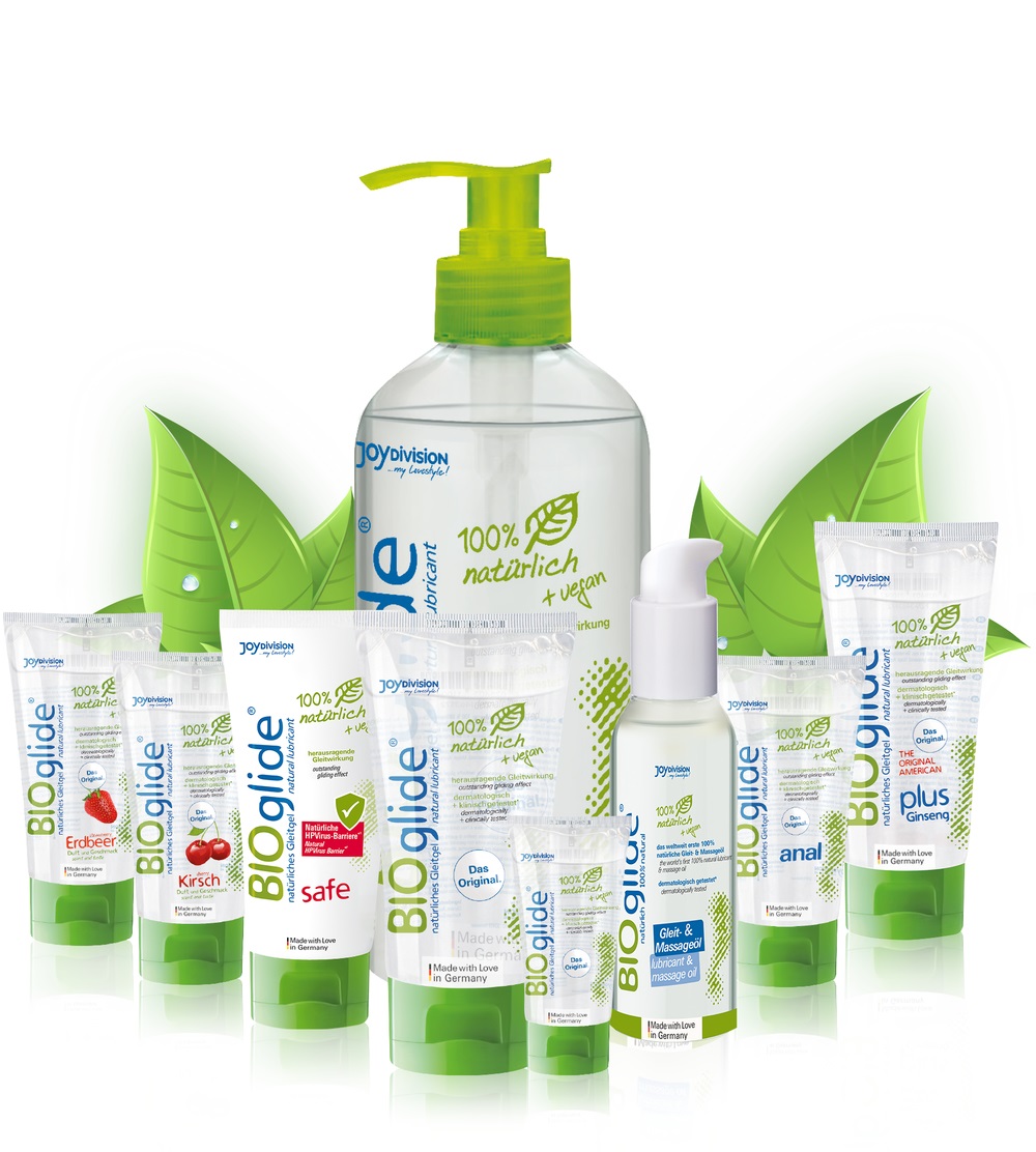 JOYDIVISION BIOglide Lubrificante Anale Biologico a base d'acqua 80 ml - Inodore, Insapore, Compatibile con Profilattico