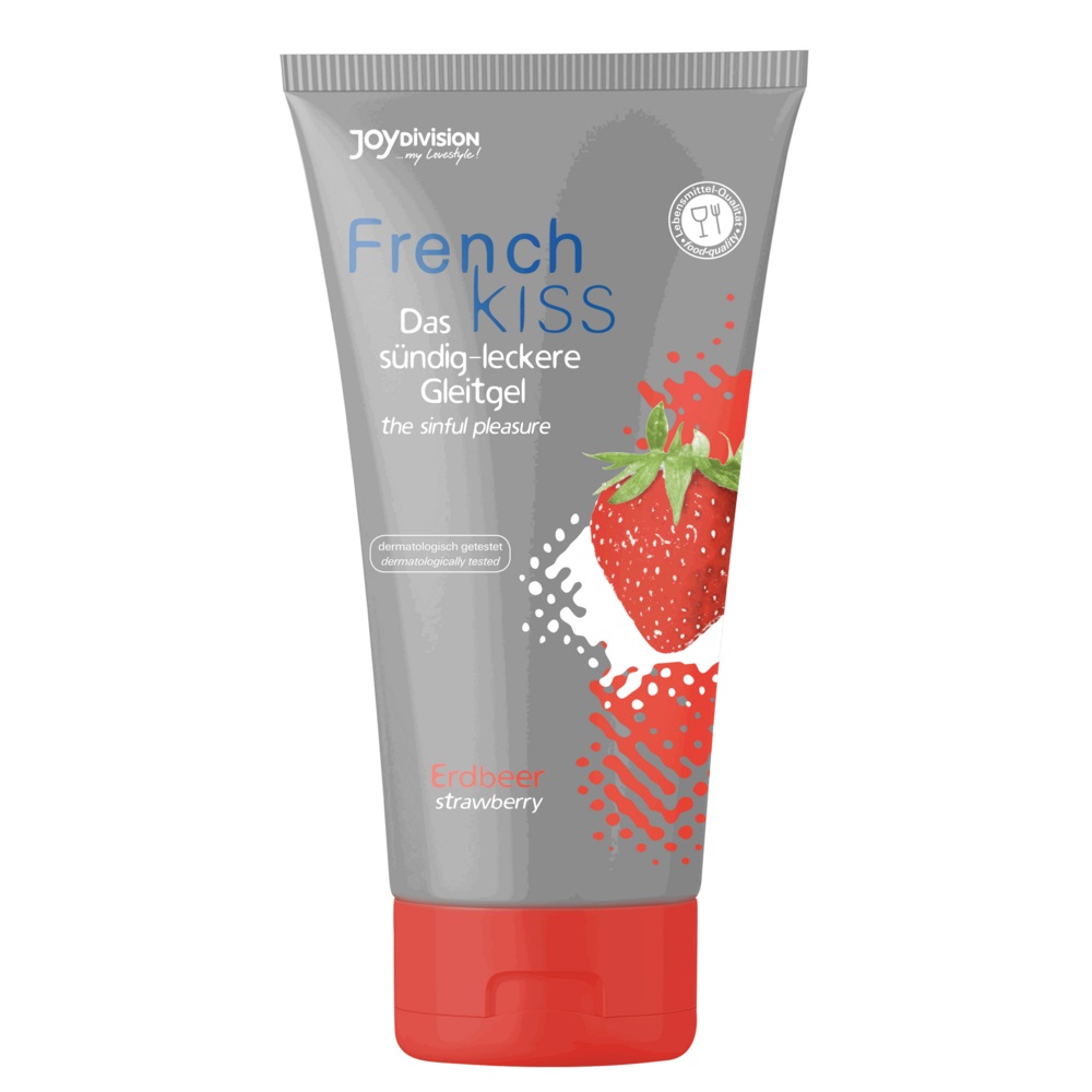 JOYDIVISION French Kiss Lubrificante Gel Fragola 75 ml - A base d'acqua, commestibile e ideale per sesso orale