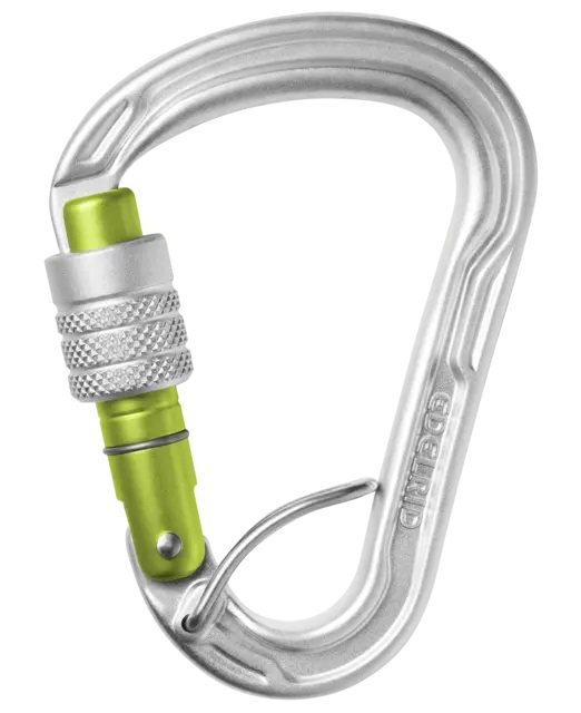 Edelrid HMS Strike Screw FG II Moschettone da Arrampicata in Alluminio Argento con Chiusura a Vite e Profilo ad H