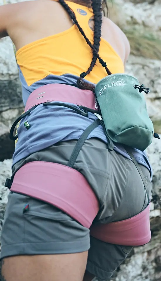 Edelrid Autana II - Imbragatura Donna Alpinismo, Comoda e Leggera, Taglie XS-L, Colore Rosa/Raspberry