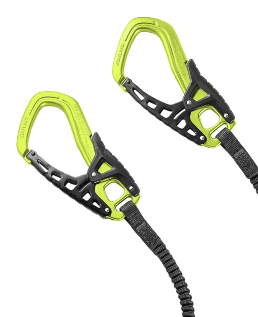 Edelrid Cable Comfort Tri - Set da Via Ferrata Verde Chiaro con Ammortizzatore di Caduta e Alta Manovrabilità
