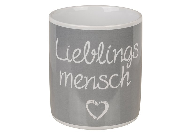 Out of the Blue Tazza XXL Lieblingsmensch in gres porcellanato, 850 ml, con scatola regalo