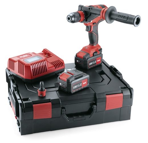 Flex Trapano Avvitatore a Batteria DD 4G 18.0-EC/5.0 - 4 Velocità, Motore Senza Spazzole, Sistema EMS