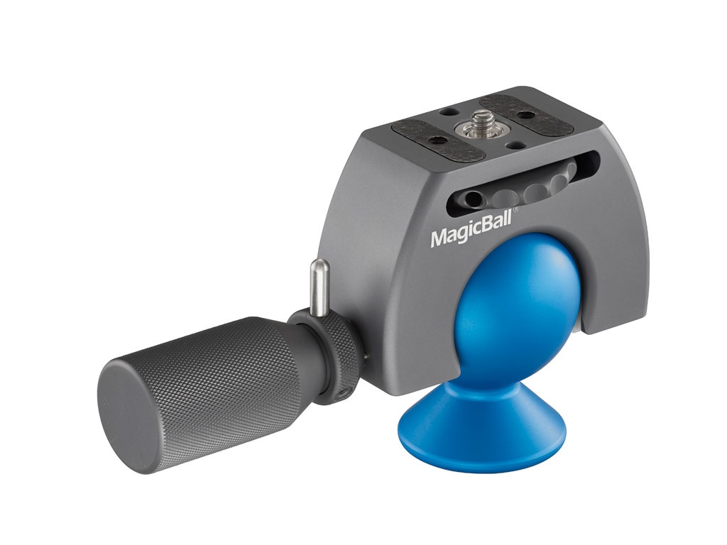 Novoflex Magic Ball 50 - Testa a sfera per treppiede, Altezza 90 mm, Peso 610 g, Capacità max 7 Kg, Regolazione fino a 120°, Compatibile con attacchi 1/4 e 3/8