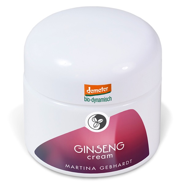 Martina Gebhardt GINSENG Cream - Crema viso 50 ml, ideale per pelli stressate, migliora tono ed elasticità, priva di test sugli animali e certificata Demeter