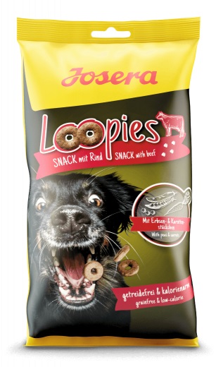 JOSERA Loopies Snack per Cani Adulti con Manzo 150 g - Bocconcini Croccanti Senza Coloranti e Conservanti