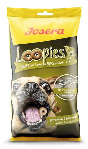 JOSERA Loopies Snack per Cani Adulti con Agnello 150g - Senza Coloranti e Conservanti, Ricetta Leggera con Verdure