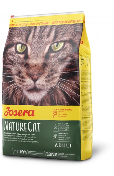 Josera Nature Cat Cibo Secco per Gatti 2 kg - Senza Cereali, Super Premium, Adatto a Gatti Adulti e Sterilizzati