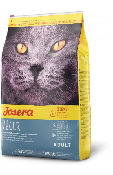 Josera Léger Cibo Secco per Gatti Adulti 400 g - Basso Contenuto di Grassi, Super Premium, Ideale per Gatti Sterilizzati e con Tendenza al Sovrappeso