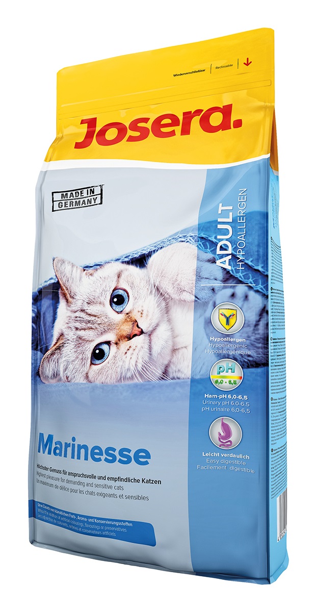 Josera Marinesse 400 g - Cibo secco per gatti adulti con Salmone, Patate e Piselli, Privo di Cereali e Ipoallergenico