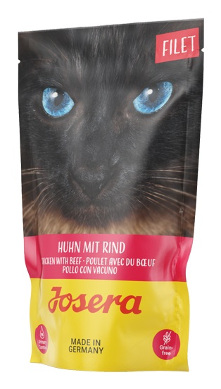 JOSERA Filetto di Pollo e Manzo 16 x 70 g - Cibo Umido Super Premium per Gatti Adulti Senza Cereali