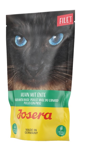 JOSERA Filetto di Pollo e Anatra 16 x 70 g - Cibo Umido Super Premium per Gatti Adulti Senza Cereali