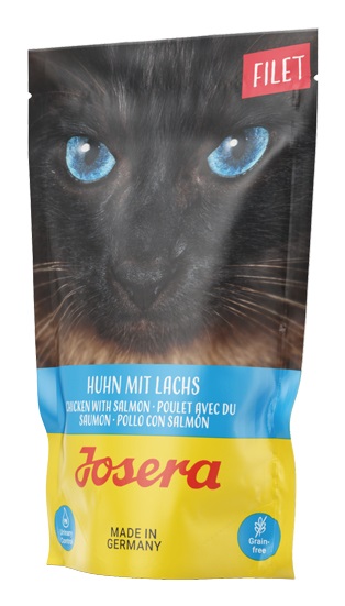 JOSERA Filetto di Pollo con Salmone - Cibo Umido Premium per Gatti Adulti, 40% Pollo, Senza Cereali, 16 x 70 g