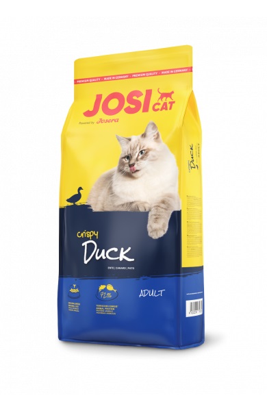 Josera Crispy Duck 10kg - Cibo secco completo per gatti adulti con anatra, 72% proteine animali, ricco di vitamine e minerali