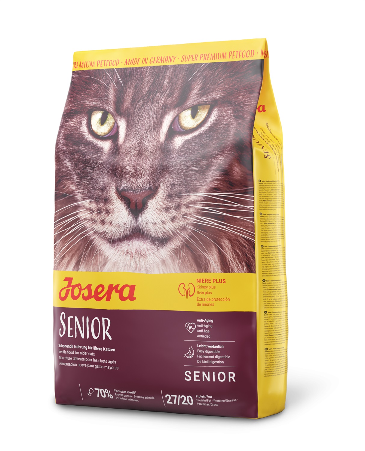 Josera Senior - Cibo secco per gatti anziani 400 g con basso contenuto di fosforo e antiossidanti