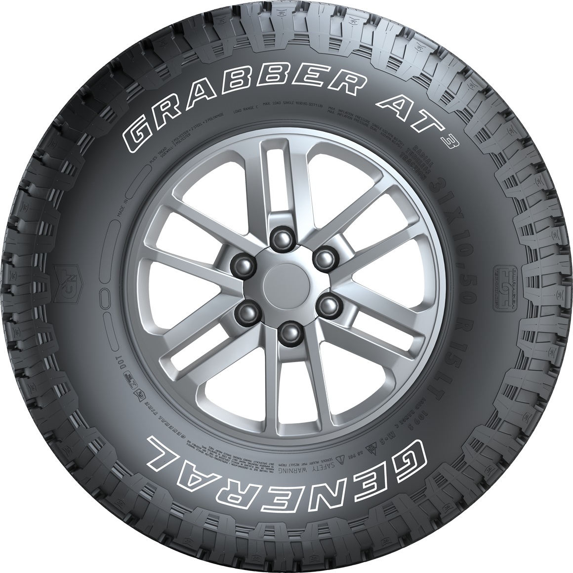 General Tire Grabber AT3 265/60 R18 - Pneumatici 4 Stagioni M S 3PMSF, Carico 119/116, Velocità S