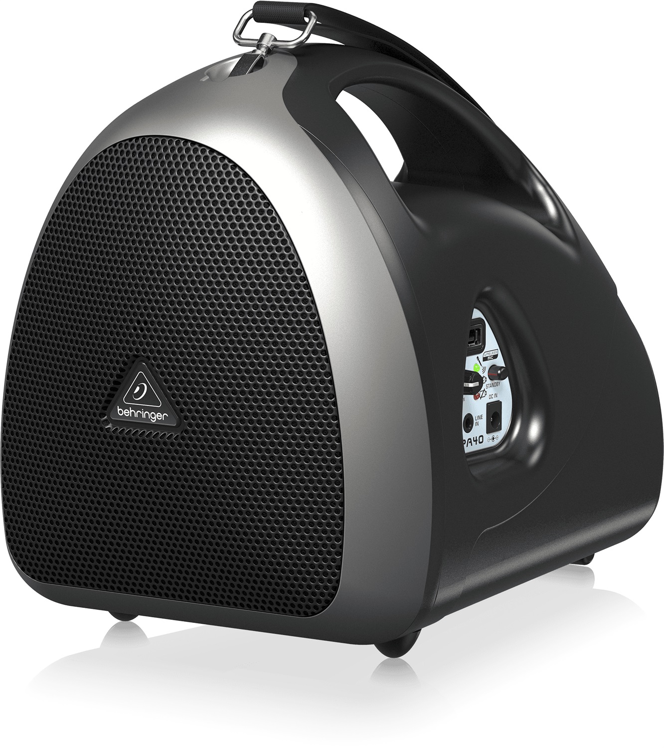 Behringer EUROPORT HPA40 - Sistema Amplificato Portatile PA da 40 Watt con Microfono Behringer XM1800S e Display LED