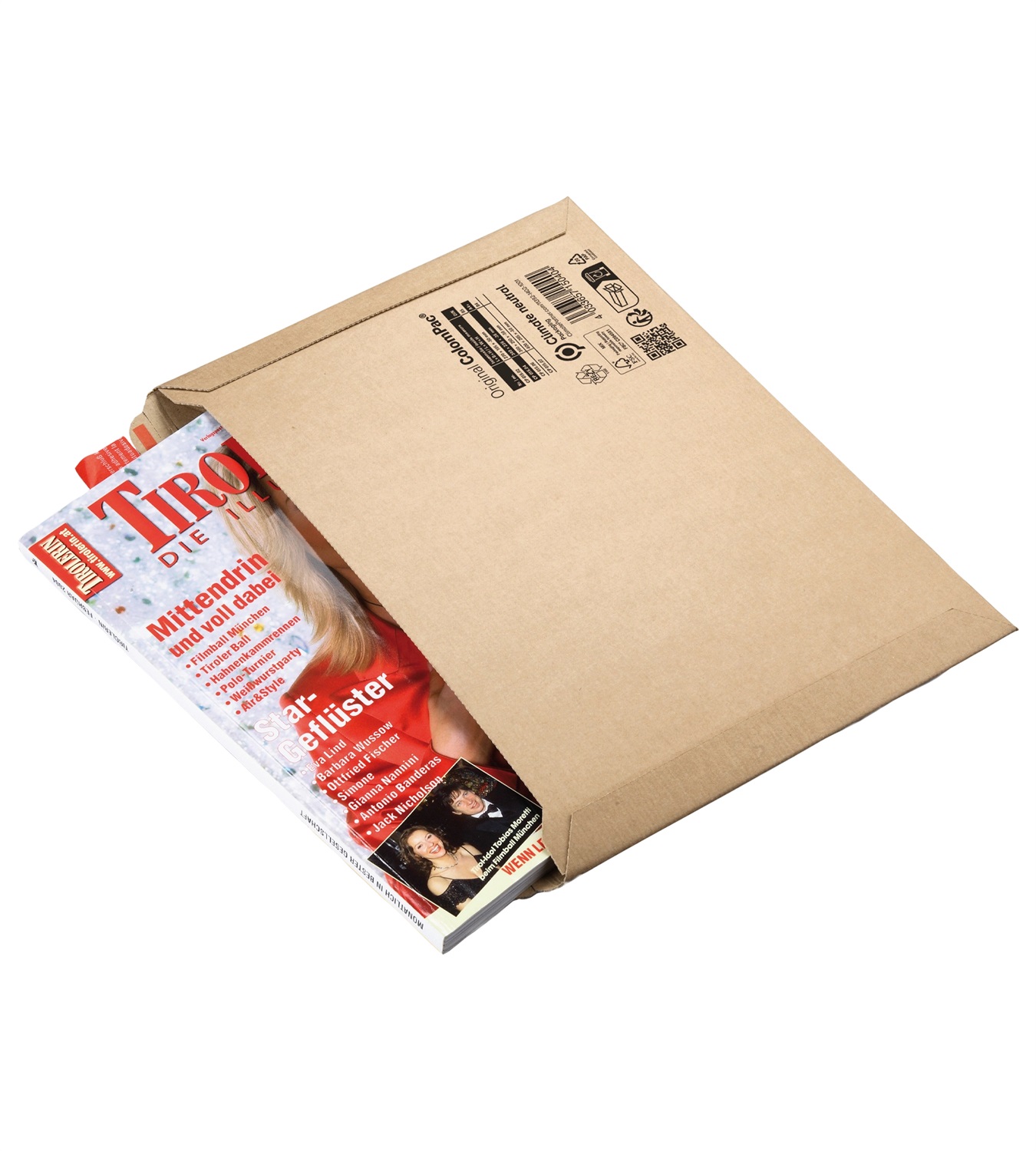 Colompac CP 015.04 Busta per Spedizioni in Cartone F-flute Avana 35,3x25 cm - Chiusura Autoadesiva e Apertura Facile