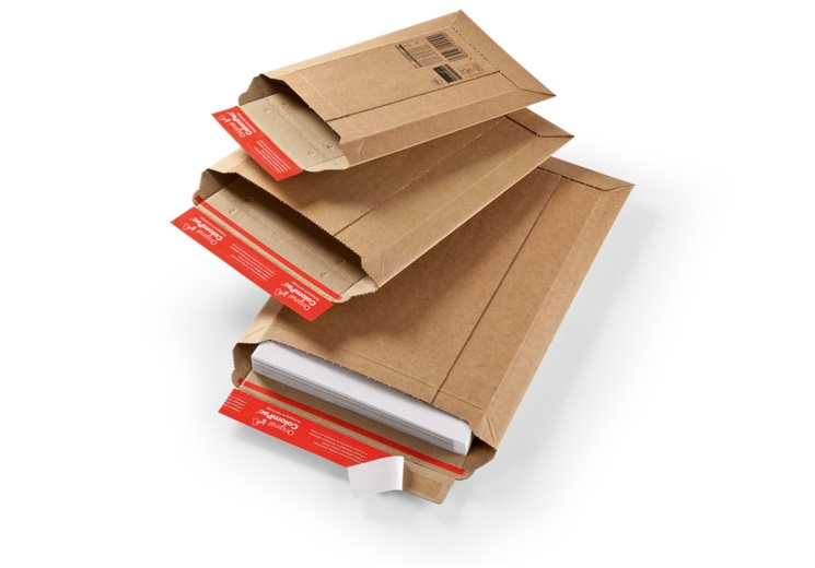 ColomPac Busta Rigida per Spedizioni in Cartone Ondulato 30,3x41,3 cm Avana CP010.07 - Confezione da 100 pz