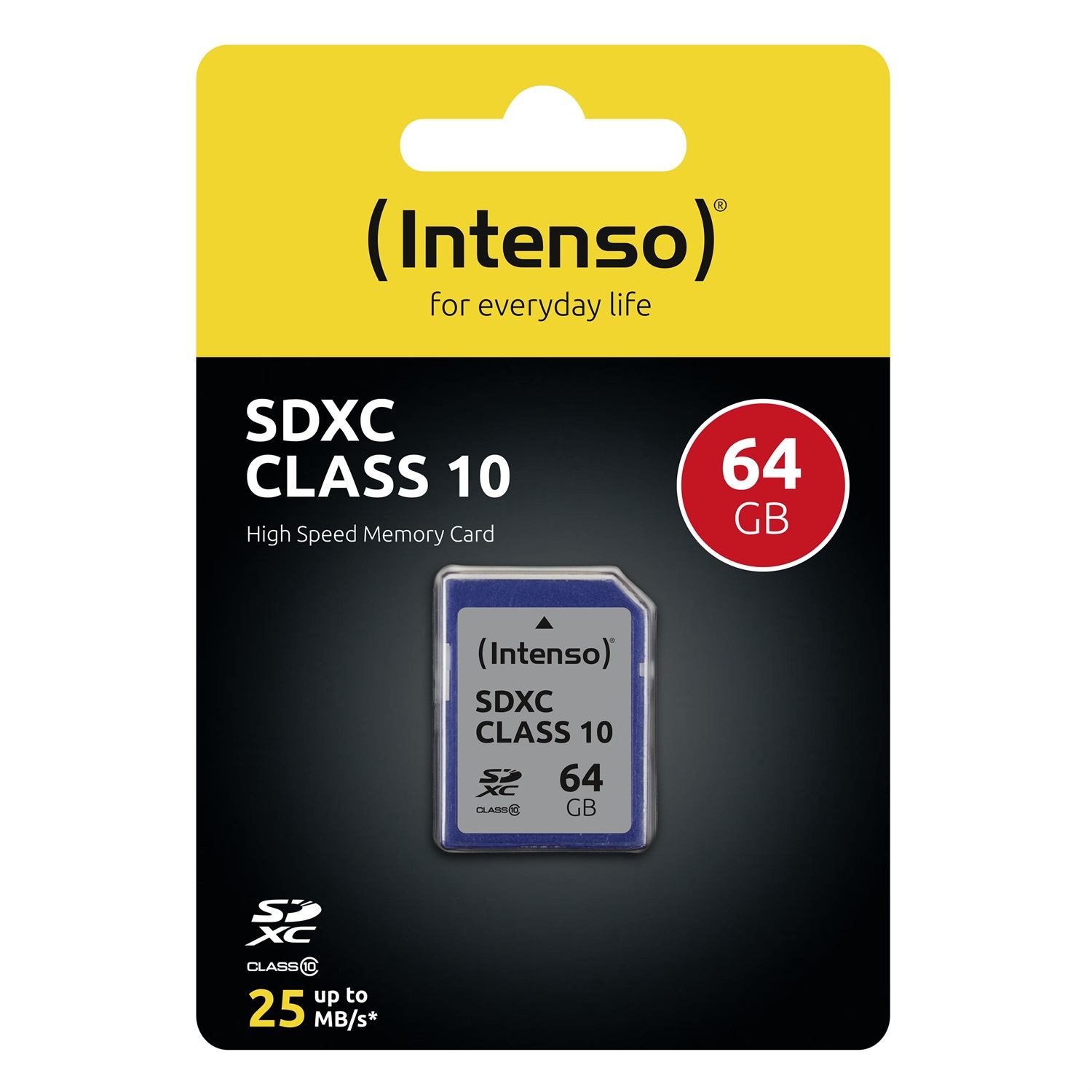 Intenso Scheda di Memoria SDXC 64 GB Classe 10 - Velocità fino a 40 MB/s, Resistente agli Urti e A prova di Temperatura