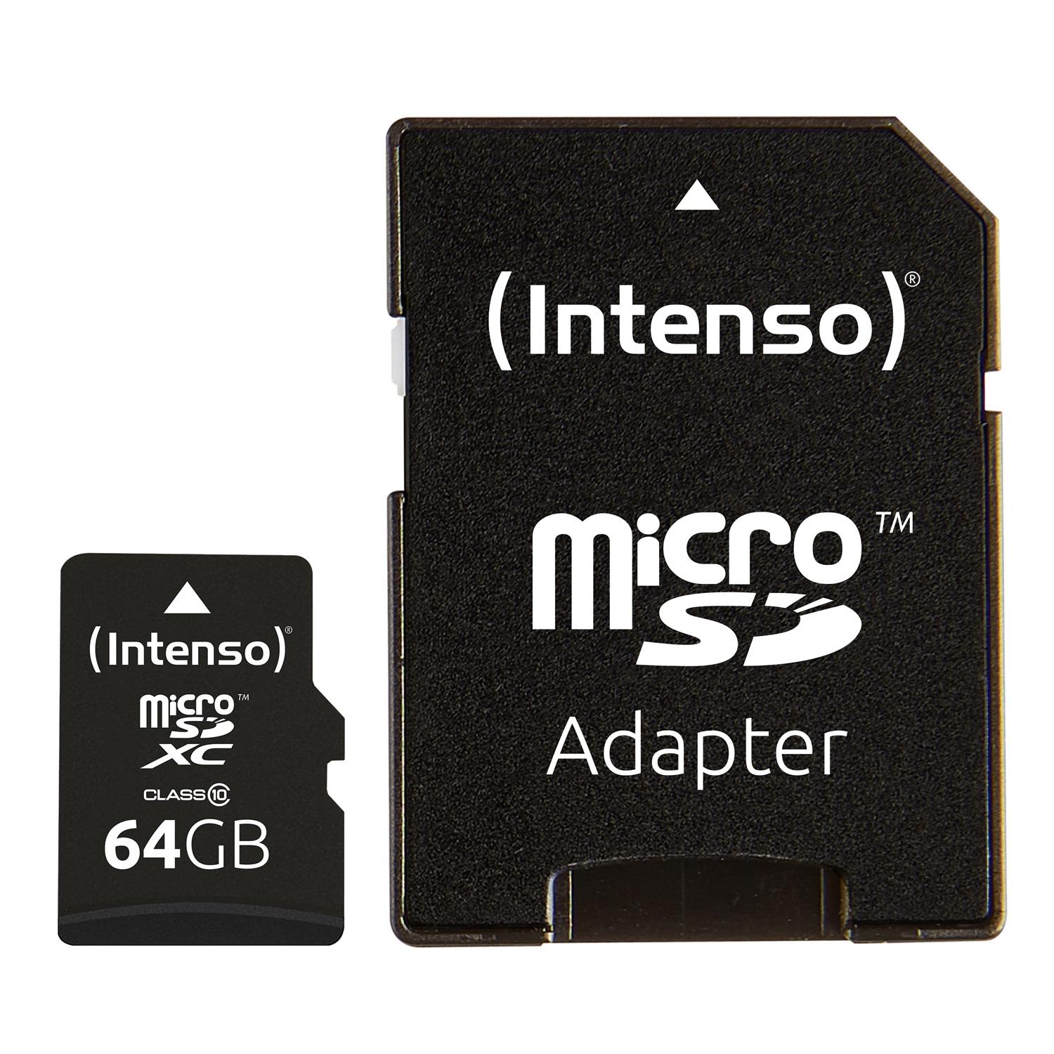 Intenso 64GB MicroSDHC/MicroSDXC Classe 10 - Velocità di lettura 25 MB/s, Resistente agli urti, Impermeabile, con Adattatore SD