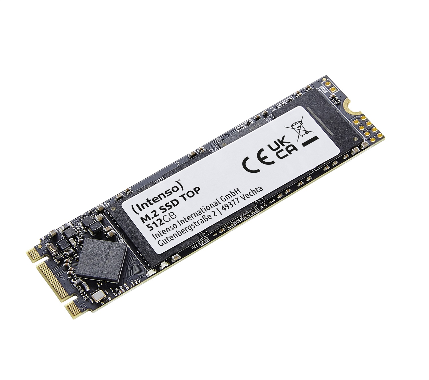 Intenso M.2 SSD 512 GB Top Performance SATA III - Velocità di lettura 520 MB/s, scrittura 500 MB/s