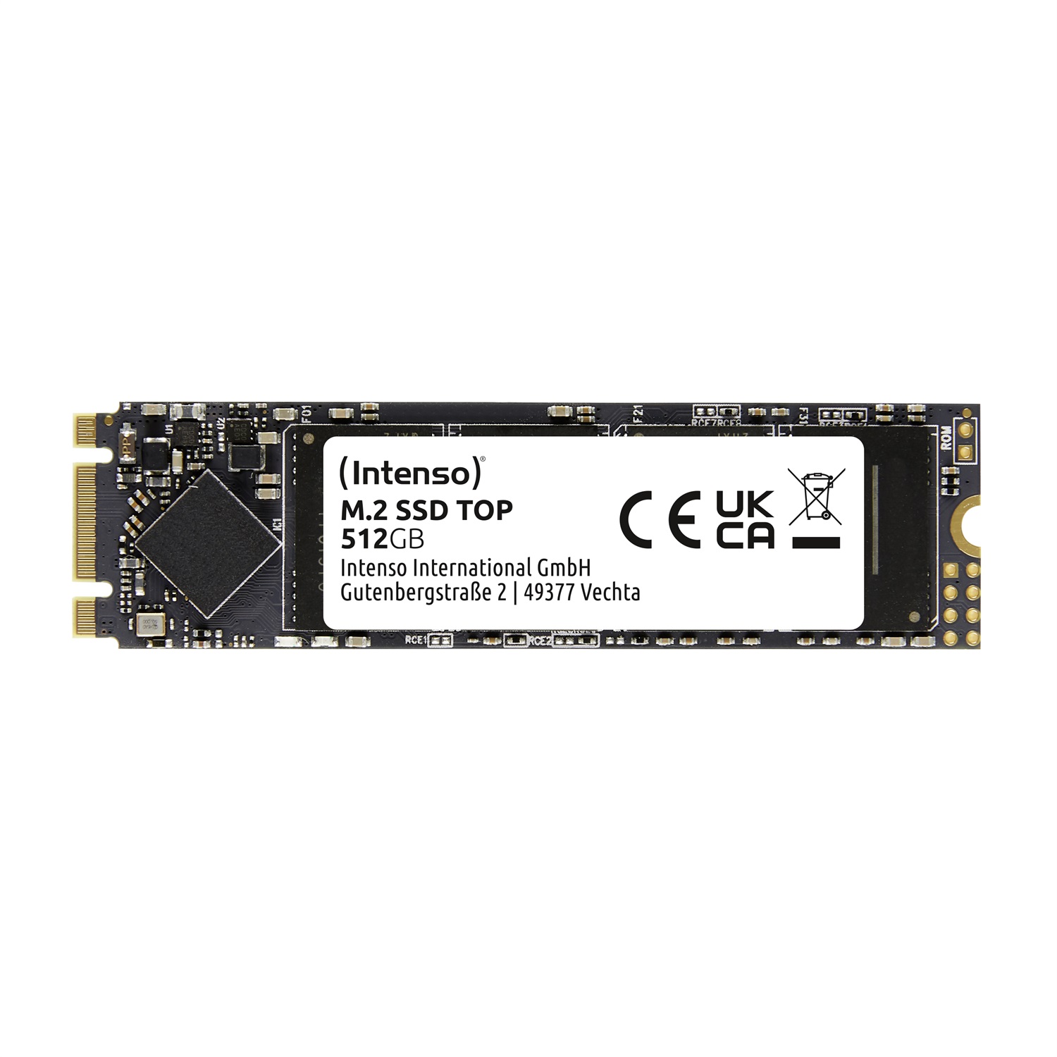 Intenso M.2 SSD 512 GB Top Performance SATA III - Velocità di lettura 520 MB/s, scrittura 500 MB/s