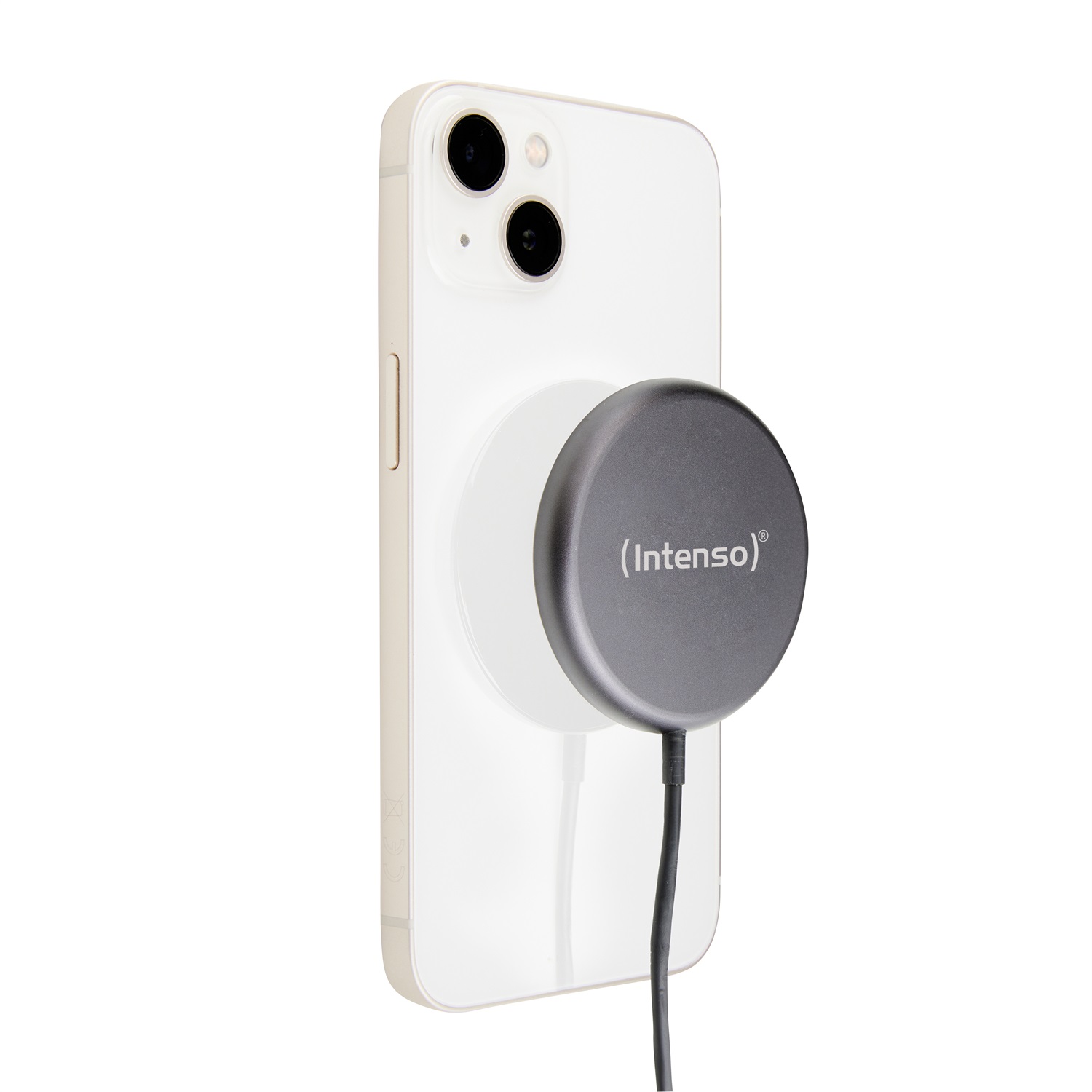 Intenso MB1 Caricabatterie Wireless Magnetico QI Nero - Ricarica Rapida fino a 15W