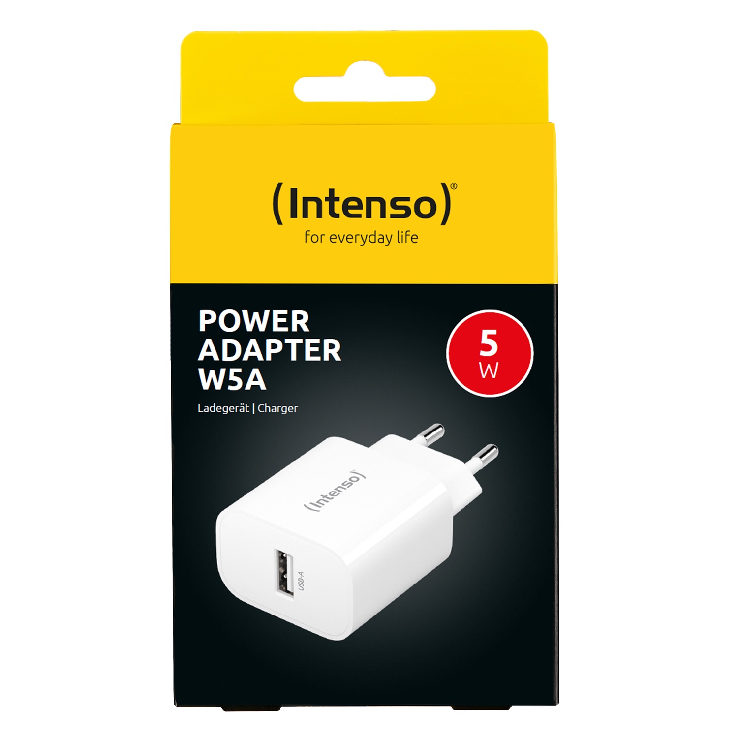 Intenso W5A Alimentatore di rete 5W con USB-A Bianco per smartphone e dispositivi USB
