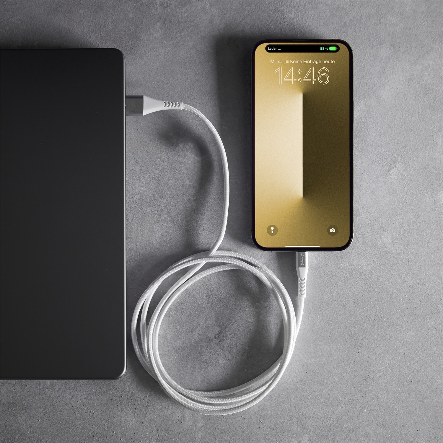 Intenso Cavo USB-A a Lightning 1,5 m, 12 Watt, Nylon, Bianco