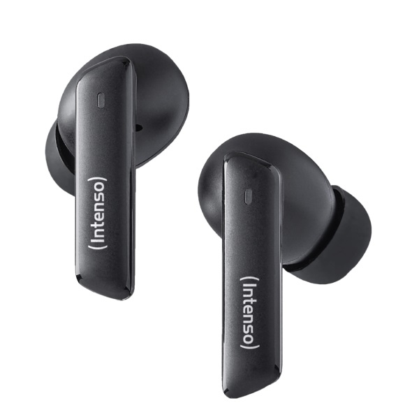 Intenso T500HAE Auricolari True Wireless Stereo (TWS) In-ear con Cancellazione Ibrida del Rumore, Bluetooth, USB Tipo-C, Nero