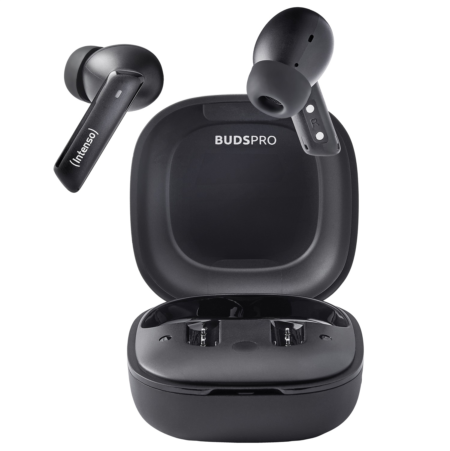 Intenso T500HAE Auricolari True Wireless Stereo (TWS) In-ear con Cancellazione Ibrida del Rumore, Bluetooth, USB Tipo-C, Nero