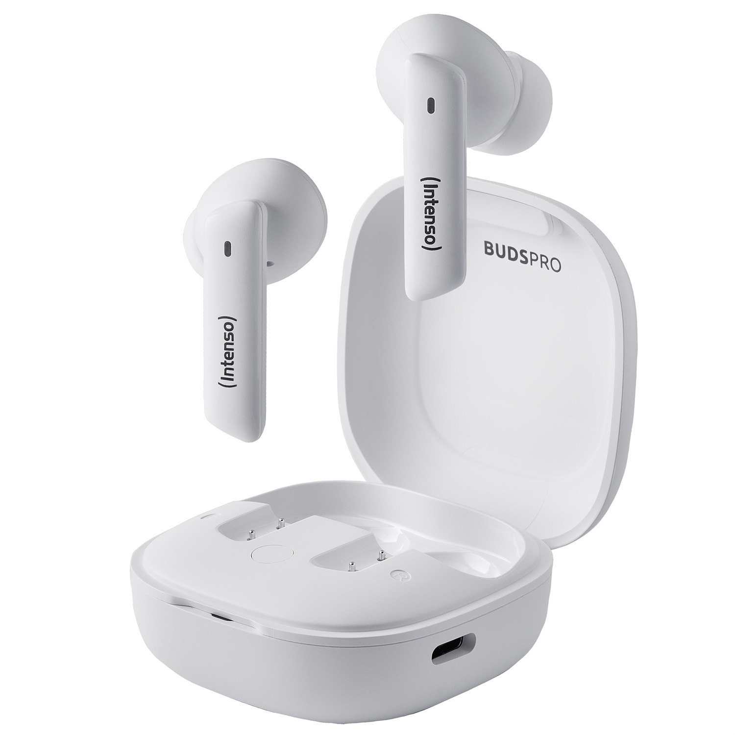 Intenso T502HAE Auricolare True Wireless Stereo (TWS) In-ear con Cancellazione Attiva del Rumore, Bluetooth, USB tipo-C, Bianco