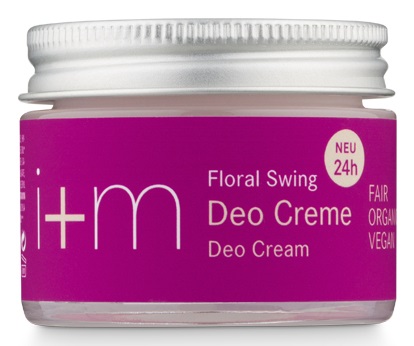 i m Naturkosmetik Floral Swing Deodorante in Crema 30 ml - Senza Alluminio, con Zinco e Cocco, Fragranza Leggera e Olio di Mandorle Biologici
