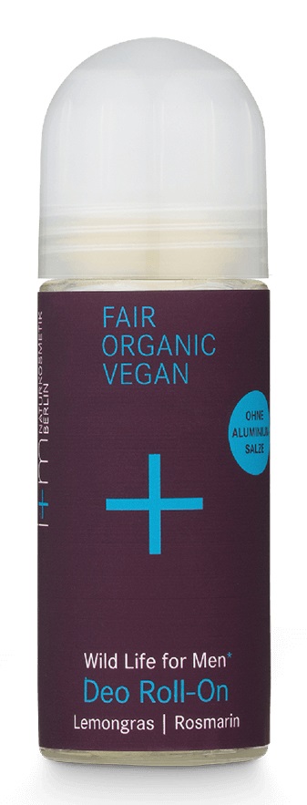 i m Naturkosmetik Wild Life for Men Deodorante Roll-on 50 ml - Formula Naturale con Rosmarino e Citronella, Senza Sali di Alluminio