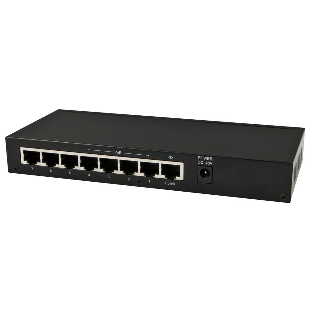 ALLNET ALL-SG8208PD Switch di Rete Non Gestito Gigabit Ethernet 10/100/1000 con Supporto Power over Ethernet (PoE) - Nero