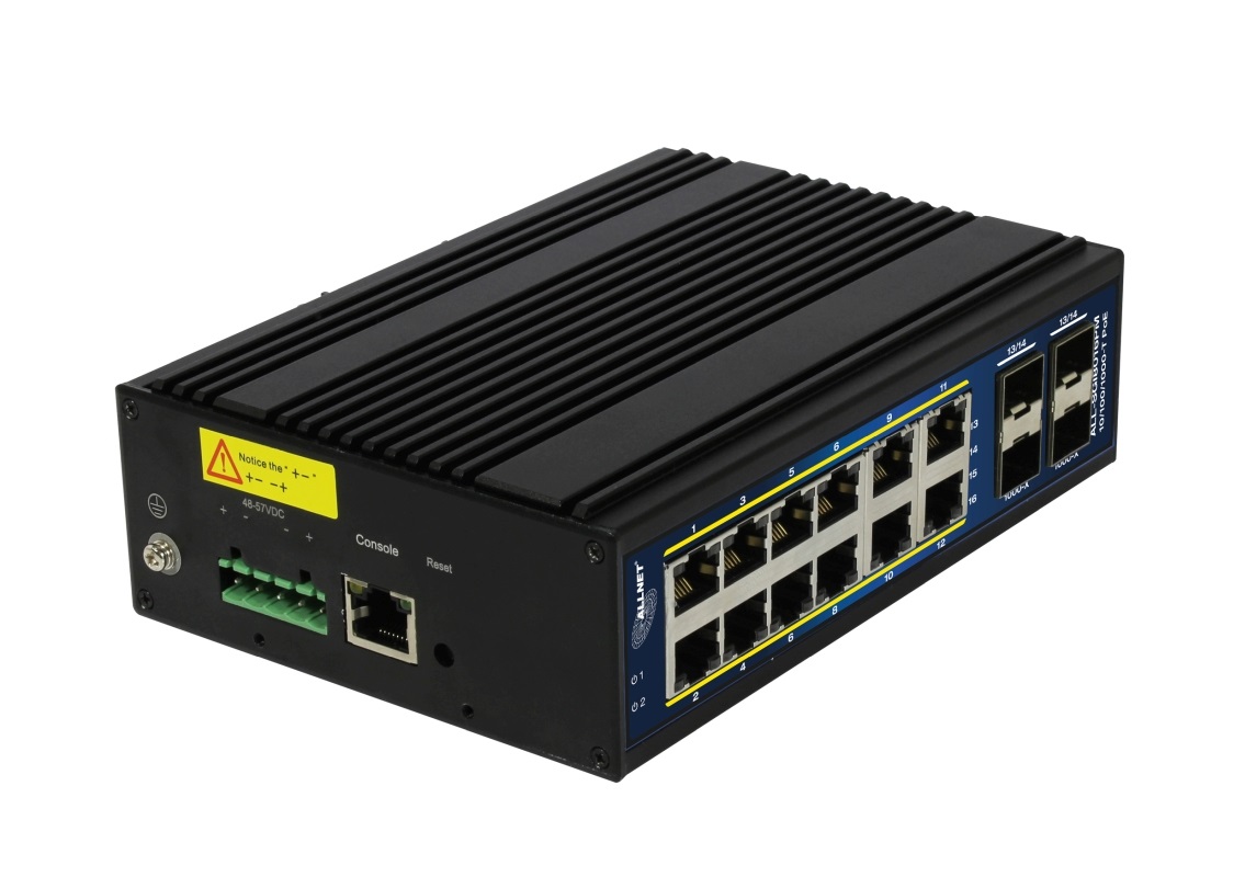 ALLNET ALL-SGI8016PM Switch di Rete Gestito L2 /L3 Gigabit Ethernet (10/100/1000) con Supporto Power over Ethernet (PoE) - Nero