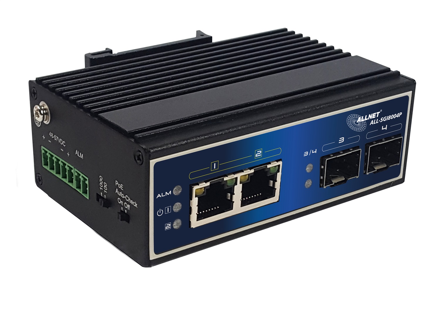 ALLNET Switch di rete Non gestito Gigabit Ethernet 4 Porte con Power over Ethernet (PoE) - Nero