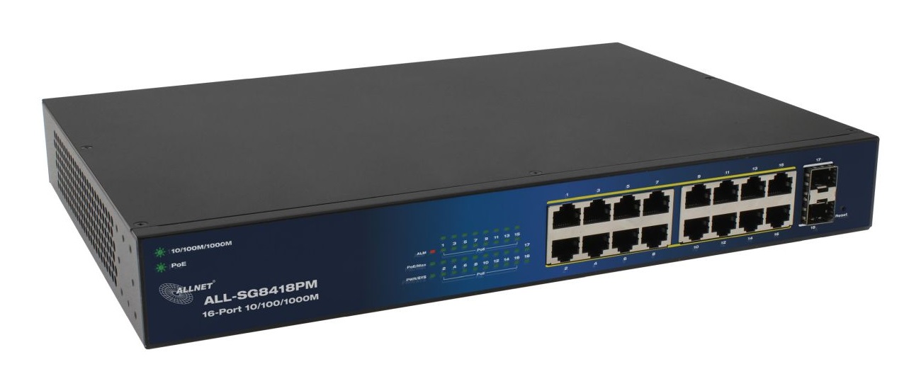 ALLNET ALL-SG8418PM Switch Gestito L2 18 Porte Gigabit Ethernet PoE 240W