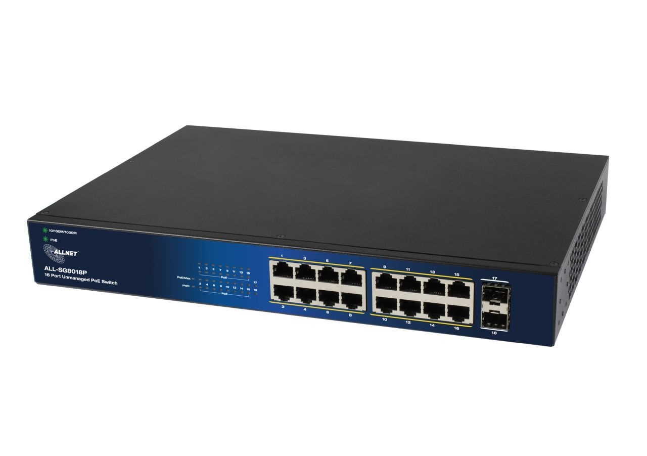 ALLNET 211783 Non gestito L2 Gigabit Ethernet (10/100/1000) Supporto Power over Ethernet (PoE) Nero