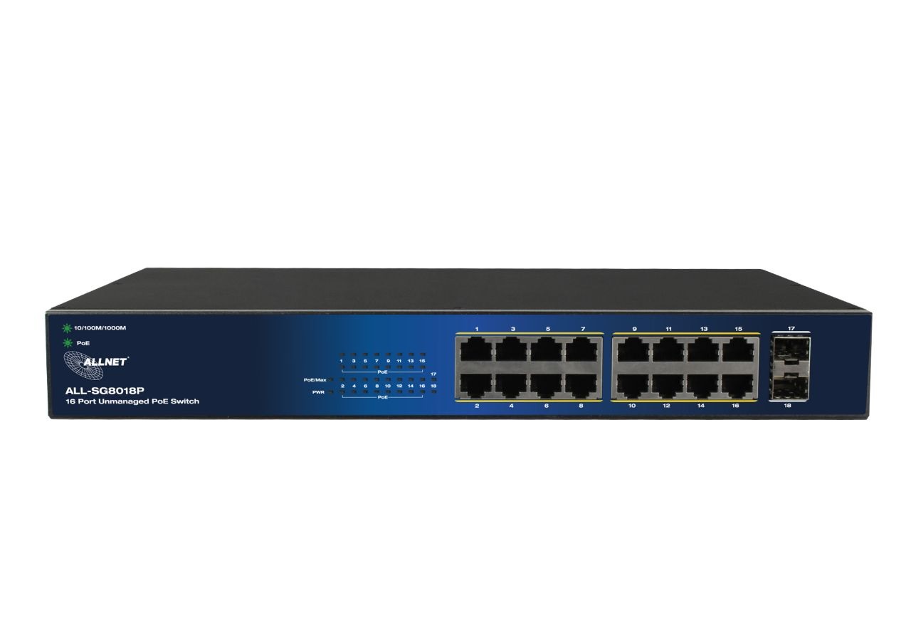 ALLNET 211783 Non gestito L2 Gigabit Ethernet (10/100/1000) Supporto Power over Ethernet (PoE) Nero